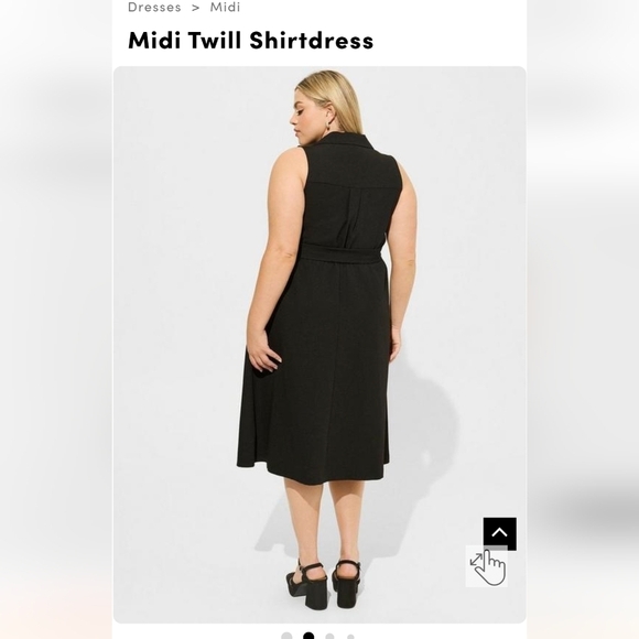 NWT Torrid black Midi Shirtdress with tie waist 0x, 12 - Picture 5 of 17